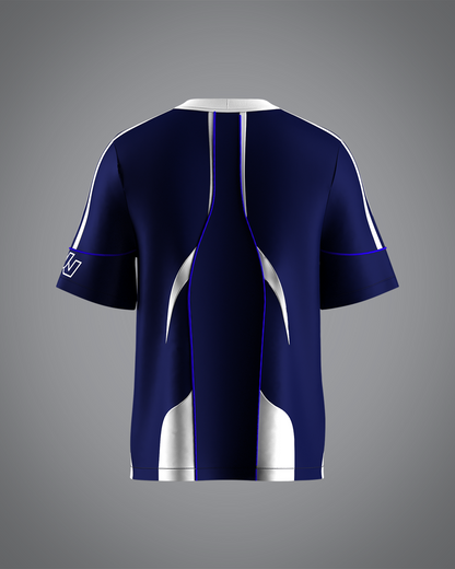 VRUNK X UNKNOWN - FOOTBALL TEE BLUE