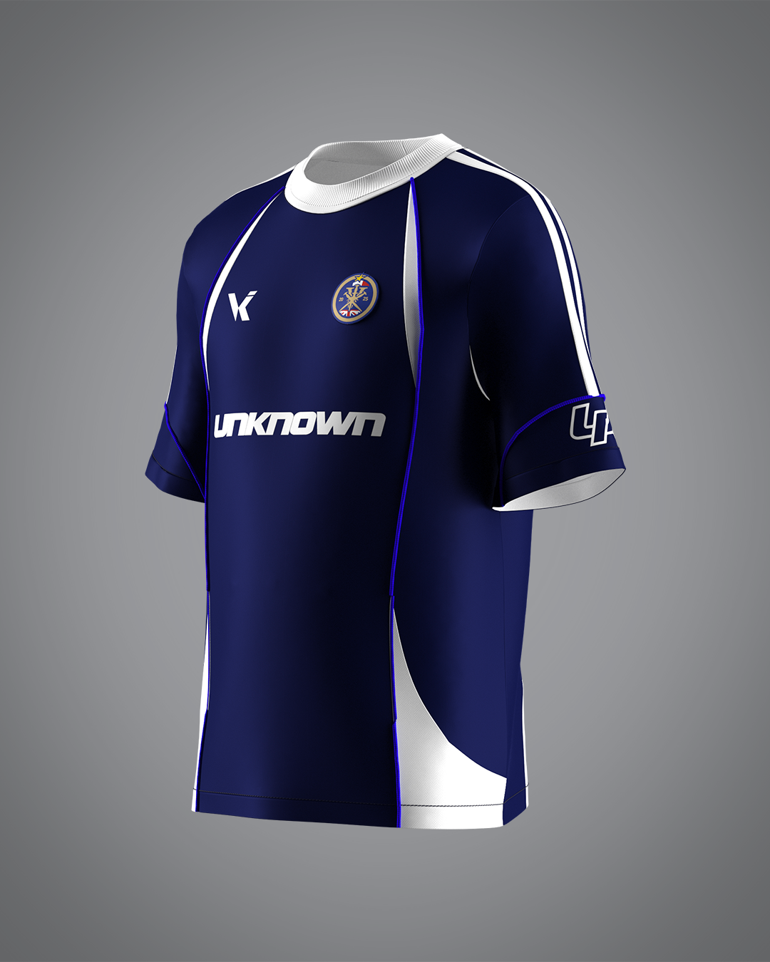 VRUNK X UNKNOWN - FOOTBALL TEE BLUE